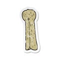 A creative retro distressed sticker of a cartoon old wooden peg Royalty Free Stock Photo