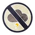 A creative retro illustration style cartoon weather warning sign Royalty Free Stock Photo