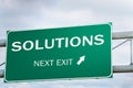 Creative Road Sign about Solutions Royalty Free Stock Photo