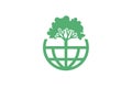 Tree Planet Logo Design Illustration