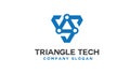 Triangle Tech Logo Symbol Design Illustration Royalty Free Stock Photo