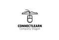 Connect Learn Logo Design Illustration