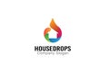 House Drops Logo Symbol Design Illustration