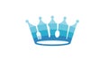 King Crown Blue Food Logo Design Illustration