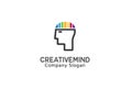 Colorful Mind Logo Design Illustration Royalty Free Stock Photo