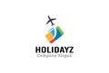 Holiday Airplane Logo Design Illustration Royalty Free Stock Photo