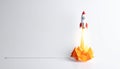 Creative Rocket Launch for Business Startup Royalty Free Stock Photo