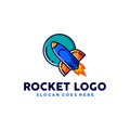 Creative Rocket logo Design Vector Art Logo Royalty Free Stock Photo