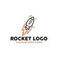 Creative Rocket logo Design Vector Art Logo Royalty Free Stock Photo