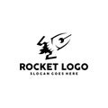 Creative Rocket logo Design Vector Art Logo Royalty Free Stock Photo
