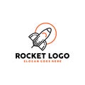 Creative Rocket logo Design Vector Art Logo Royalty Free Stock Photo