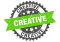 creative stamp. creative grunge round sign. Royalty Free Stock Photo