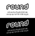 Creative rounded alphabet. Typography modern style font set for logo, Poster, Invitation. vector illustrator