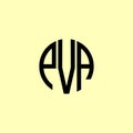 Creative Rounded Initial Letters EVA Logo