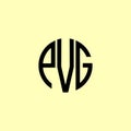 Creative Rounded Initial Letters EVG Logo