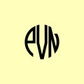 Creative Rounded Initial Letters EVN Logo