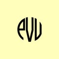 Creative Rounded Initial Letters EVU Logo