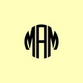 Creative Rounded Initial Letters MAM Logo