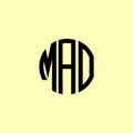 Creative Rounded Initial Letters MAO Logo