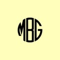 Creative Rounded Initial Letters MBG Logo