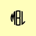 Creative Rounded Initial Letters MBL Logo Royalty Free Stock Photo