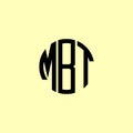 Creative Rounded Initial Letters MBT Logo Royalty Free Stock Photo