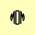Creative Rounded Initial Letters MDM Logo Royalty Free Stock Photo