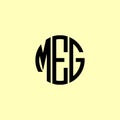 Creative Rounded Initial Letters MEG Logo
