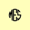 Creative Rounded Initial Letters MES Logo
