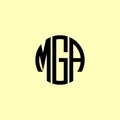 Creative Rounded Initial Letters MGA Logo