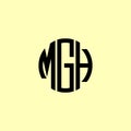 Creative Rounded Initial Letters MGH Logo Royalty Free Stock Photo