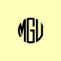 Creative Rounded Initial Letters MGU Logo Royalty Free Stock Photo