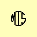 Creative Rounded Initial Letters MIS Logo