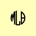 Creative Rounded Initial Letters MLB Logo