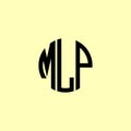 Creative Rounded Initial Letters MLP Logo Royalty Free Stock Photo