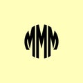 Creative Rounded Initial Letters MMM Logo