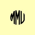 Creative Rounded Initial Letters MMU Logo Royalty Free Stock Photo
