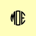 Creative Rounded Initial Letters MOE Logo