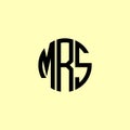 Creative Rounded Initial Letters MRS Logo Royalty Free Stock Photo