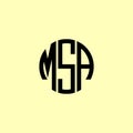 Creative Rounded Initial Letters MSA Logo