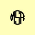 Creative Rounded Initial Letters MSR Logo Royalty Free Stock Photo