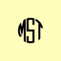 Creative Rounded Initial Letters MST Logo