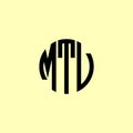 Creative Rounded Initial Letters MTV Logo