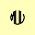 Creative Rounded Initial Letters MUV Logo