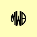 Creative Rounded Initial Letters MWB Logo