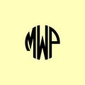 Creative Rounded Initial Letters MWP Logo Royalty Free Stock Photo