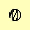 Creative Rounded Initial Letters MZD Logo Royalty Free Stock Photo