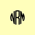 Creative Rounded Initial Letters NRM Logo Royalty Free Stock Photo