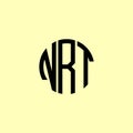 Creative Rounded Initial Letters NRT Logo