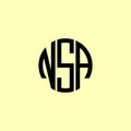 Creative Rounded Initial Letters NSA Logo